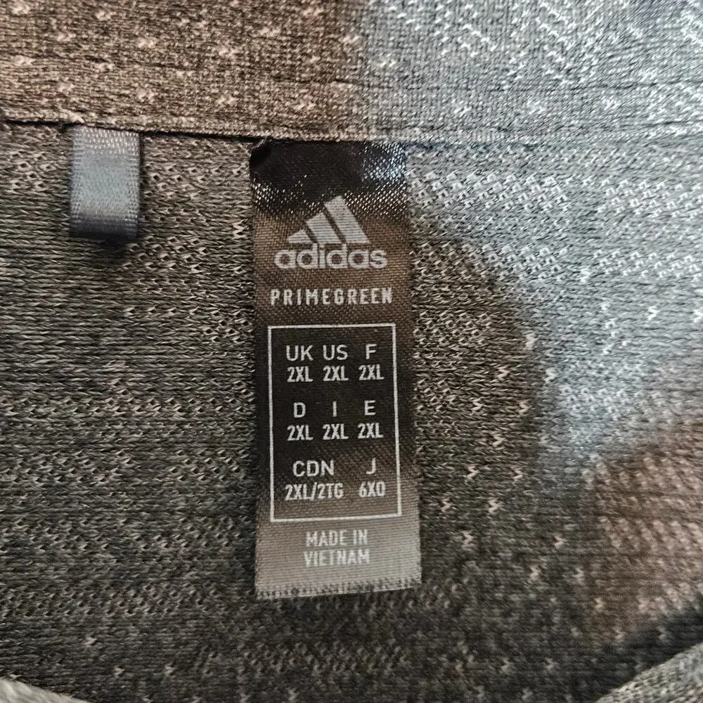Adidas Prime Green Camo Grey Polo Golf Shirt size 2XL
